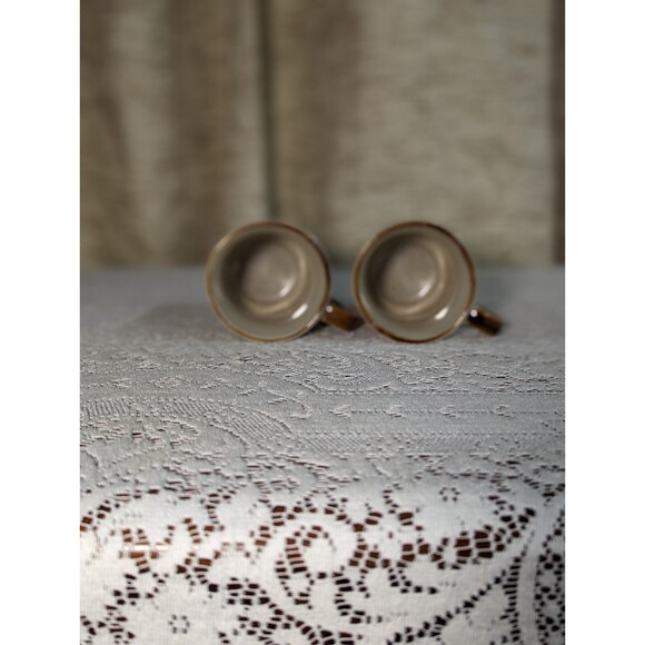 Vintage Casualstone Floral Coffee Mugs Set Of Two Made In Japan - Picture 7 of 9